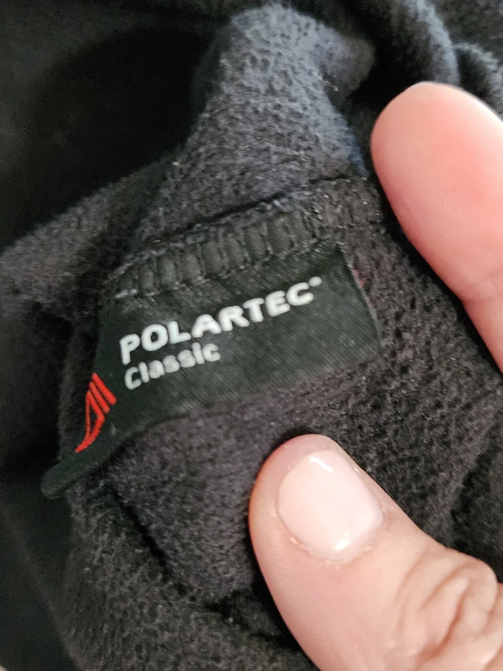 The North Face Polartec Classic Black 1/4 Zip Fleece Pullover Jacket Sz L/G